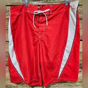 Mens Size‎ 40 Red Swim Trunks Shorts